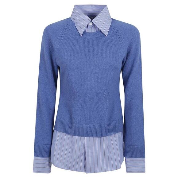 Stella McCartney Cashmere Blend Layered Shirting Sweater XL - Picture 5 of 6